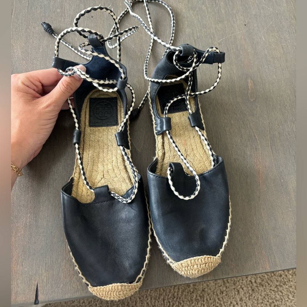 Tory Burch Black Espadrille Sandals